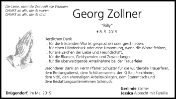 Anzeige von Georg Zollner von MGO